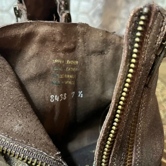 Metallic Brown Ankle Boots - Picture 5 of 5